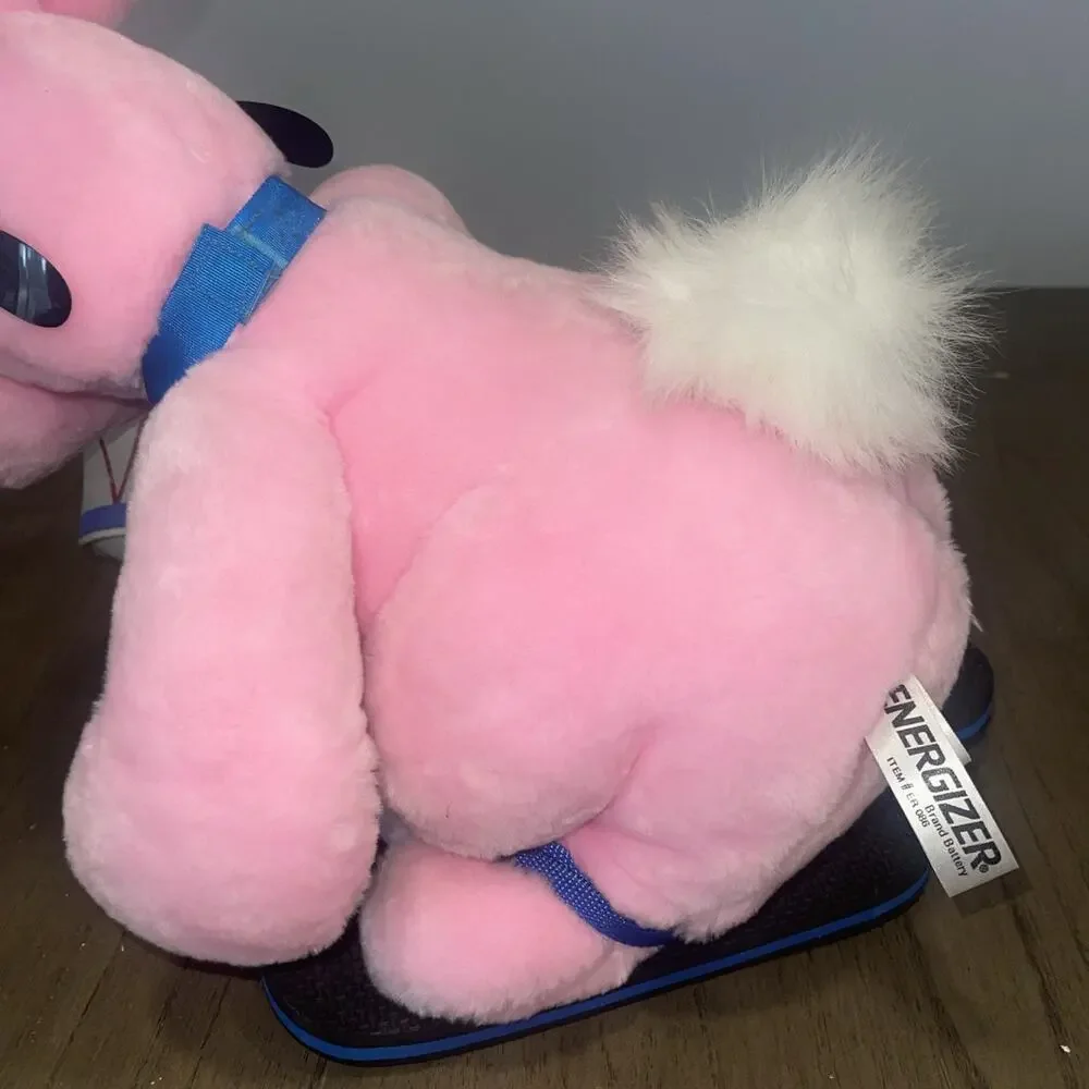 1989 Animal Fair Pink Energizer Bunny Rabbit Stuffed Plush Advertising